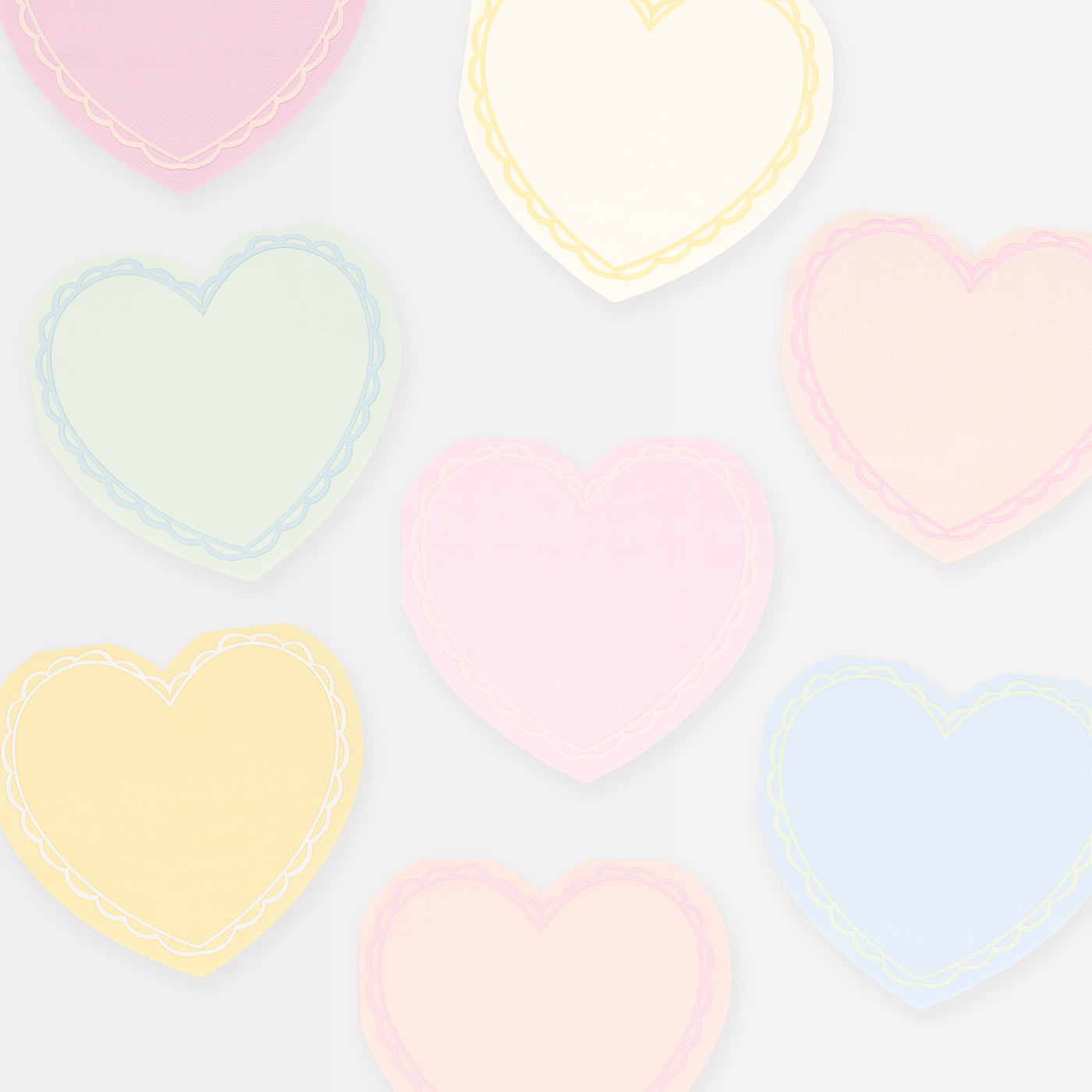 Pastel Heart Small Napkins
