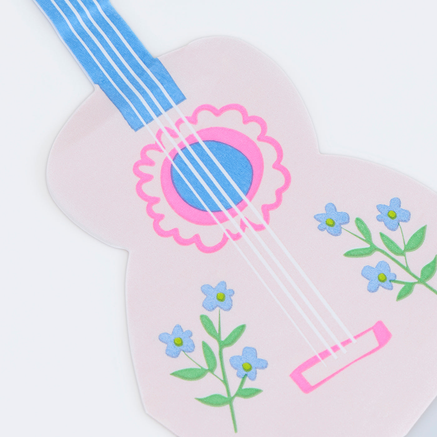 Pink Guitar Shaped Napkins