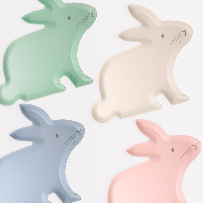 Reusable Bamboo Bunny Plate