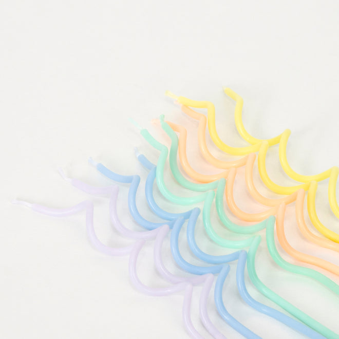 Pastel Swirly Candles