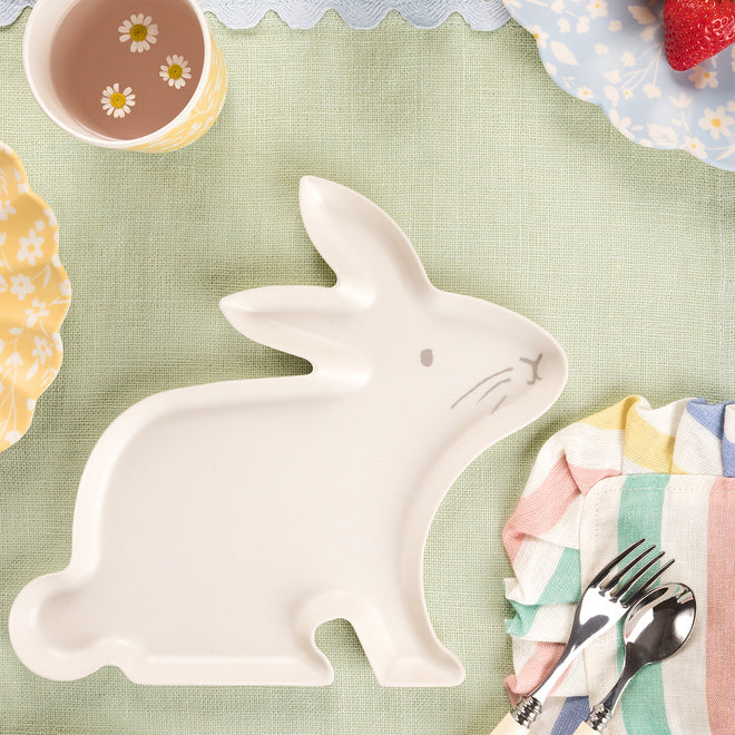 Reusable Bamboo Bunny Plate