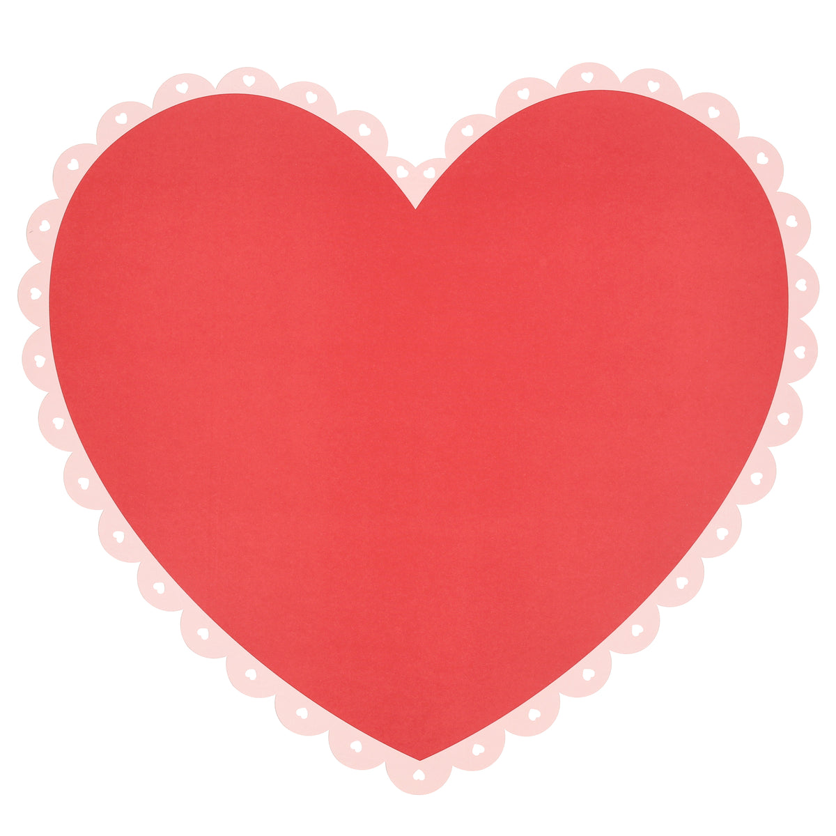 Scalloped Heart Paper Placemats (x12)
