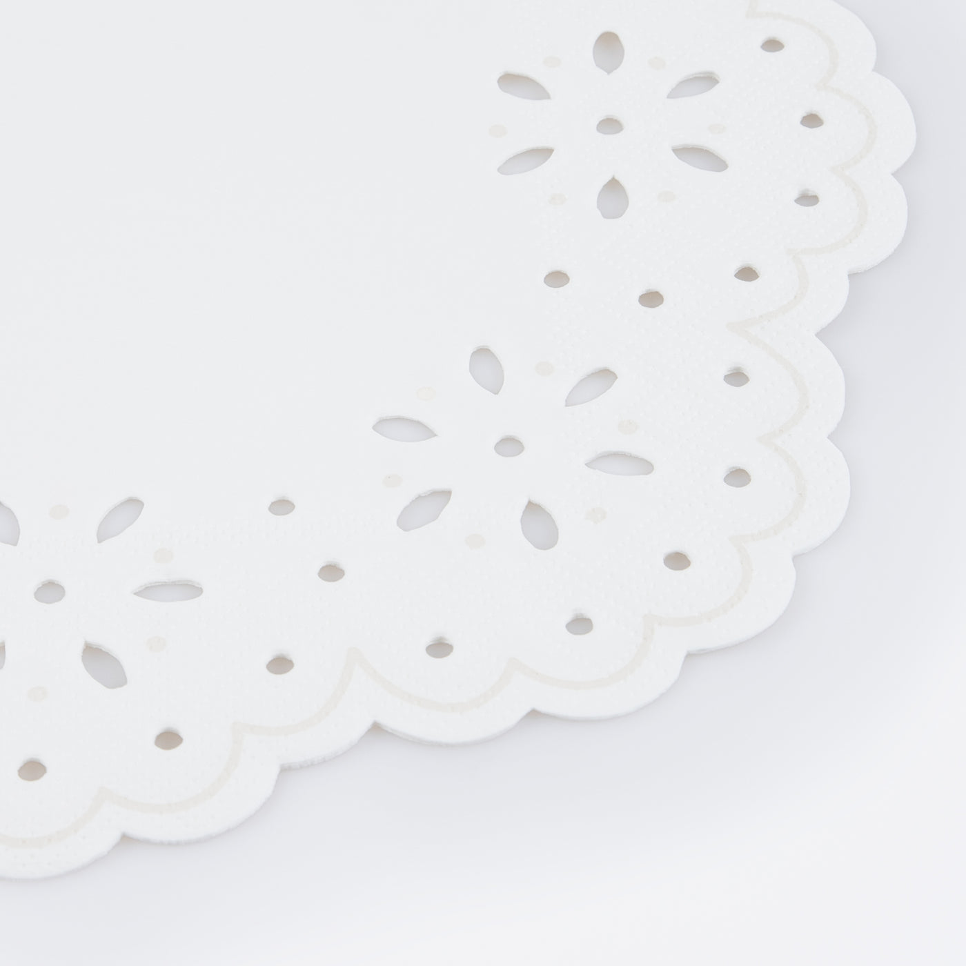 Broderie Anglaise Lace White Large Napkins