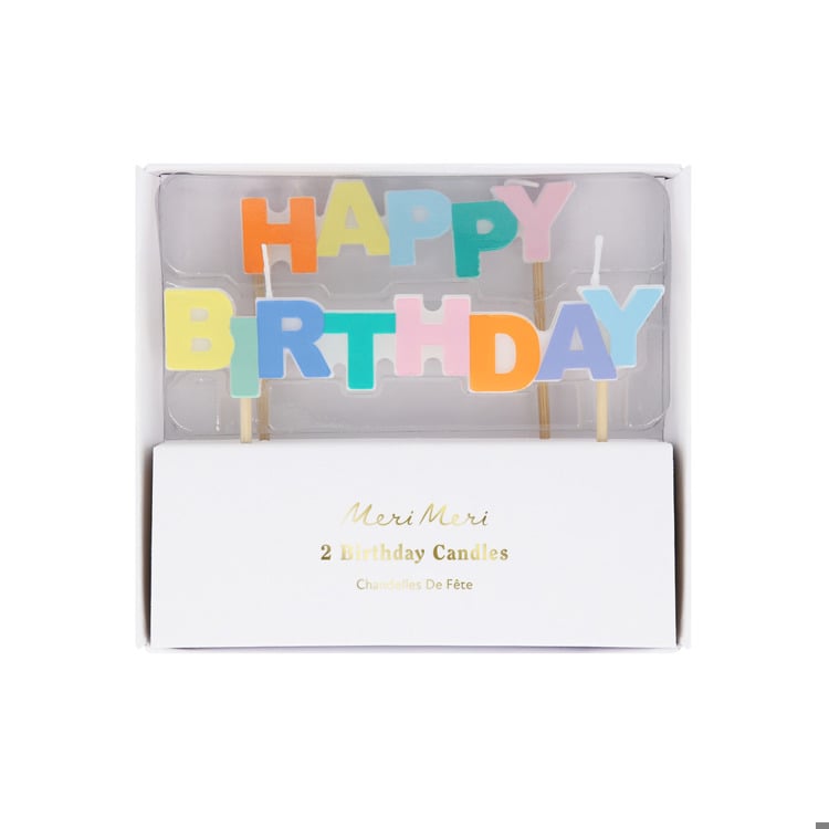 Rainbow Happy Birthday Candles