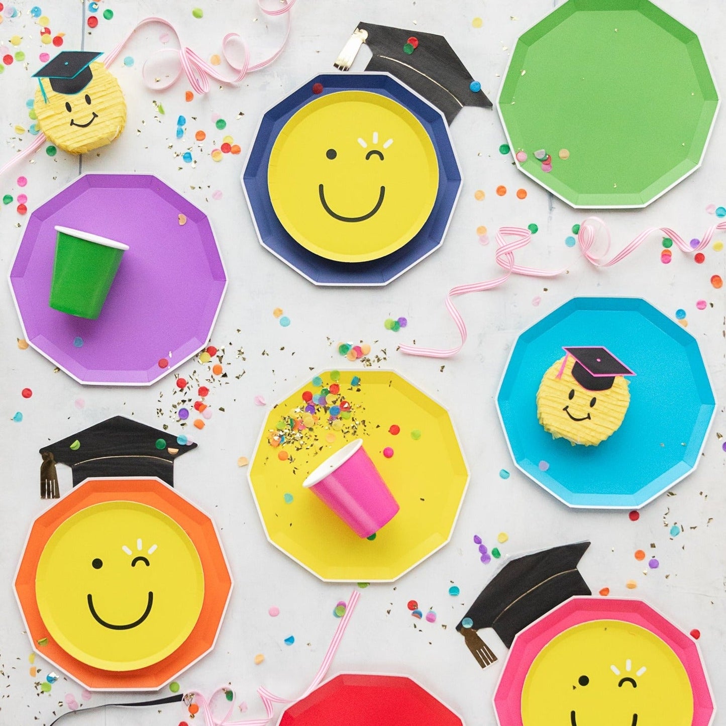 Sprinkles and Smiles Assorted Rainbow Cups