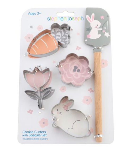 Bunny Cookie Cutters with Spatula Set