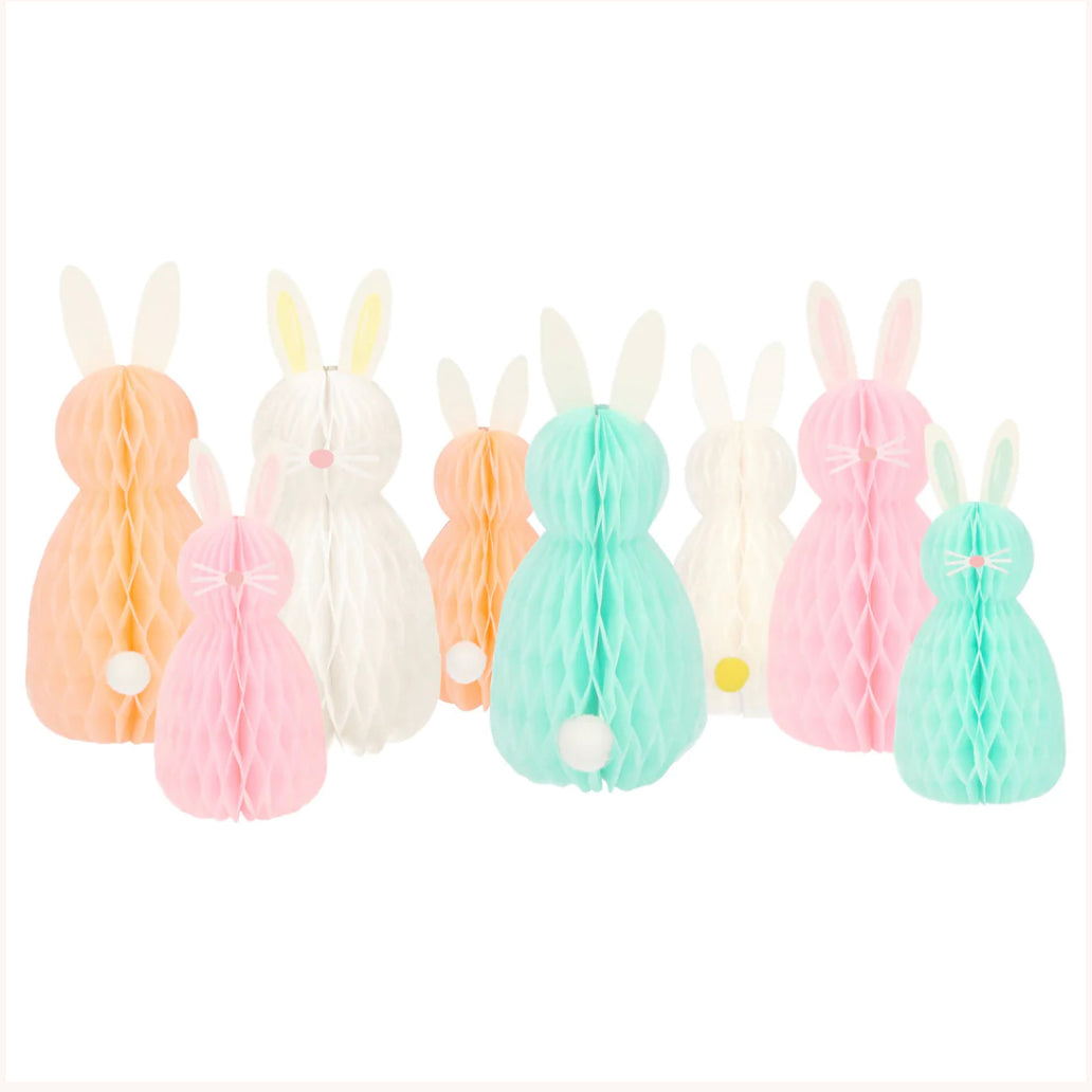 Pastel Honeycomb Bunnies