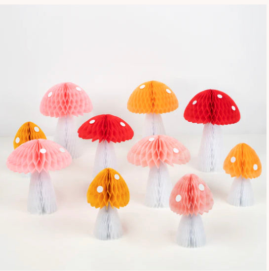 Honeycomb Mushroom Decorations