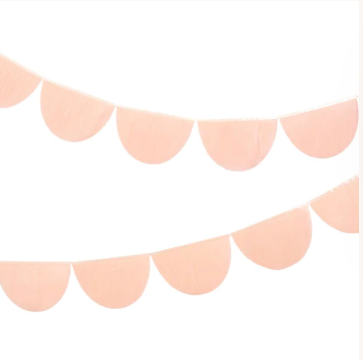 Peach Tissue Paper Garland