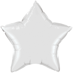 Metallic White Standard Foil Balloon
