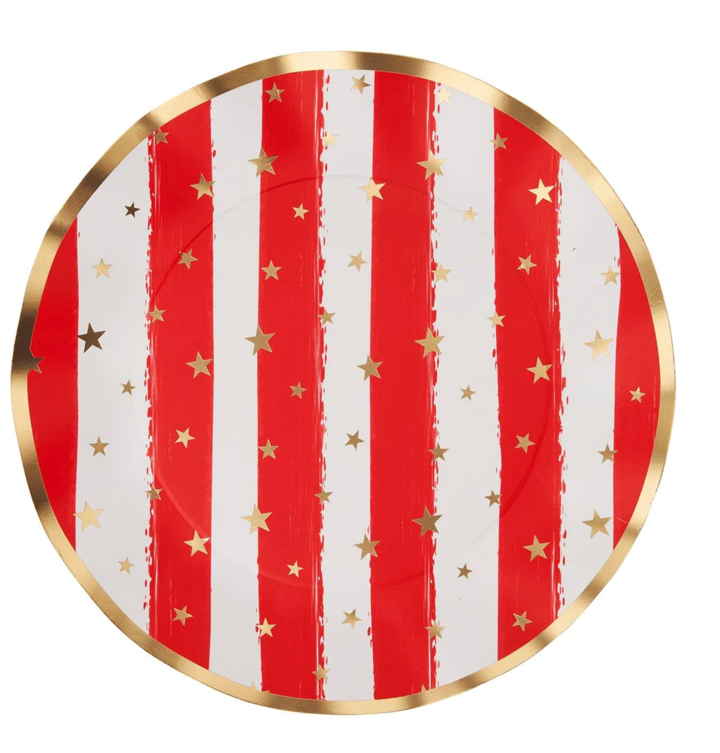 PATRIOTIC CONFETTI WAVY DINNER PLATE