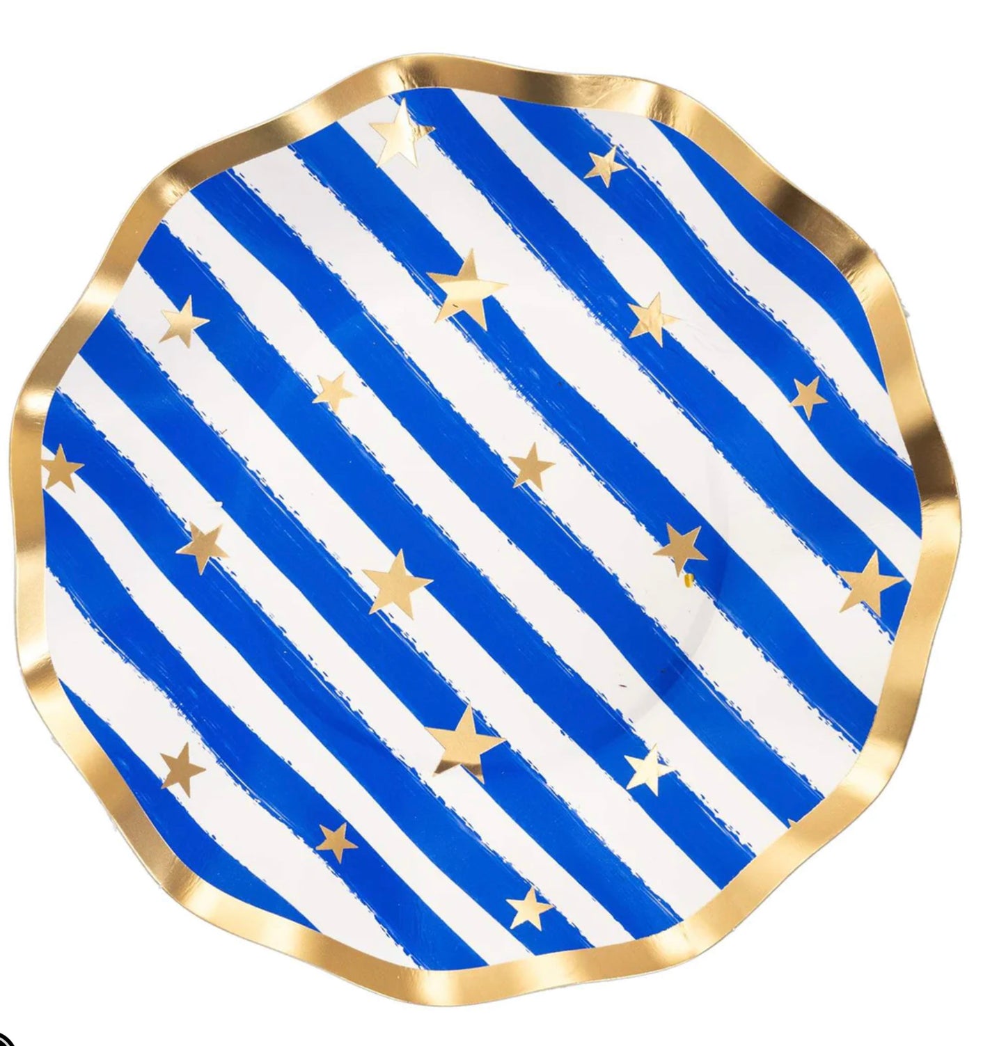 PATRIOTIC CONFETTI WAVY SALAD PLATE