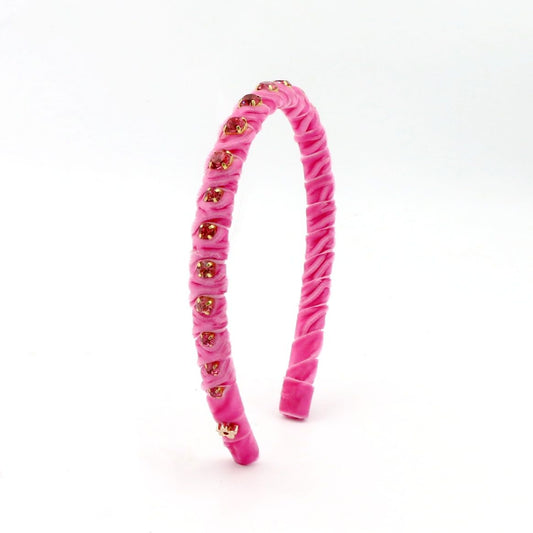 Velvet Stones Pink Headband