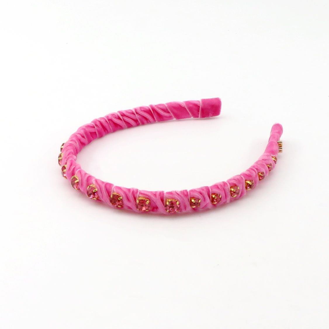 Velvet Stones Pink Headband