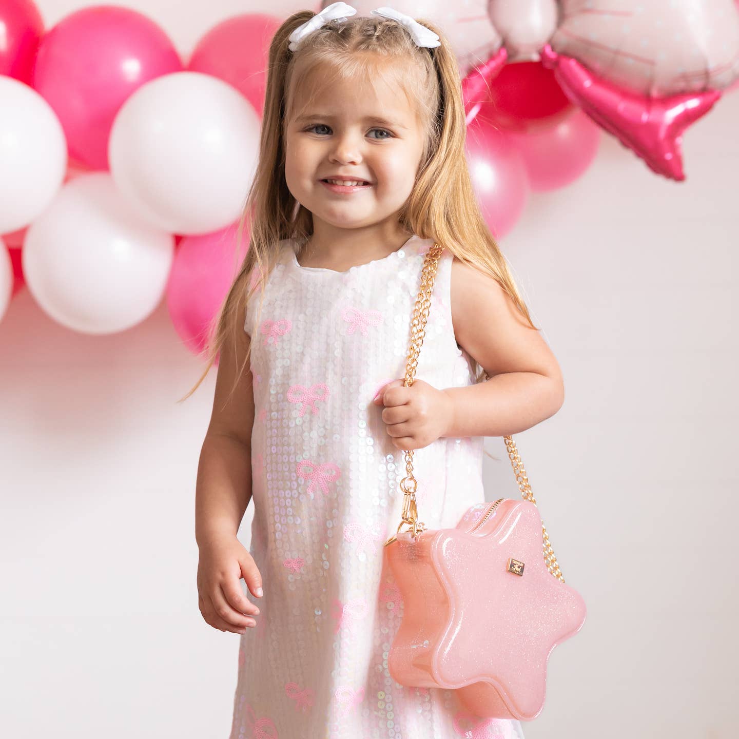 Taylor: Jelly Star Purse - Hot Pink Sparkle