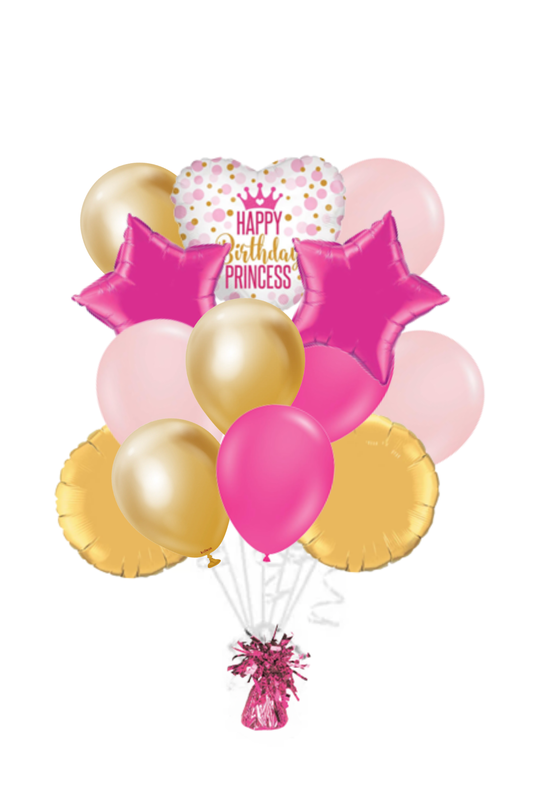 Happy Birthday Princess Balloon Bouquet