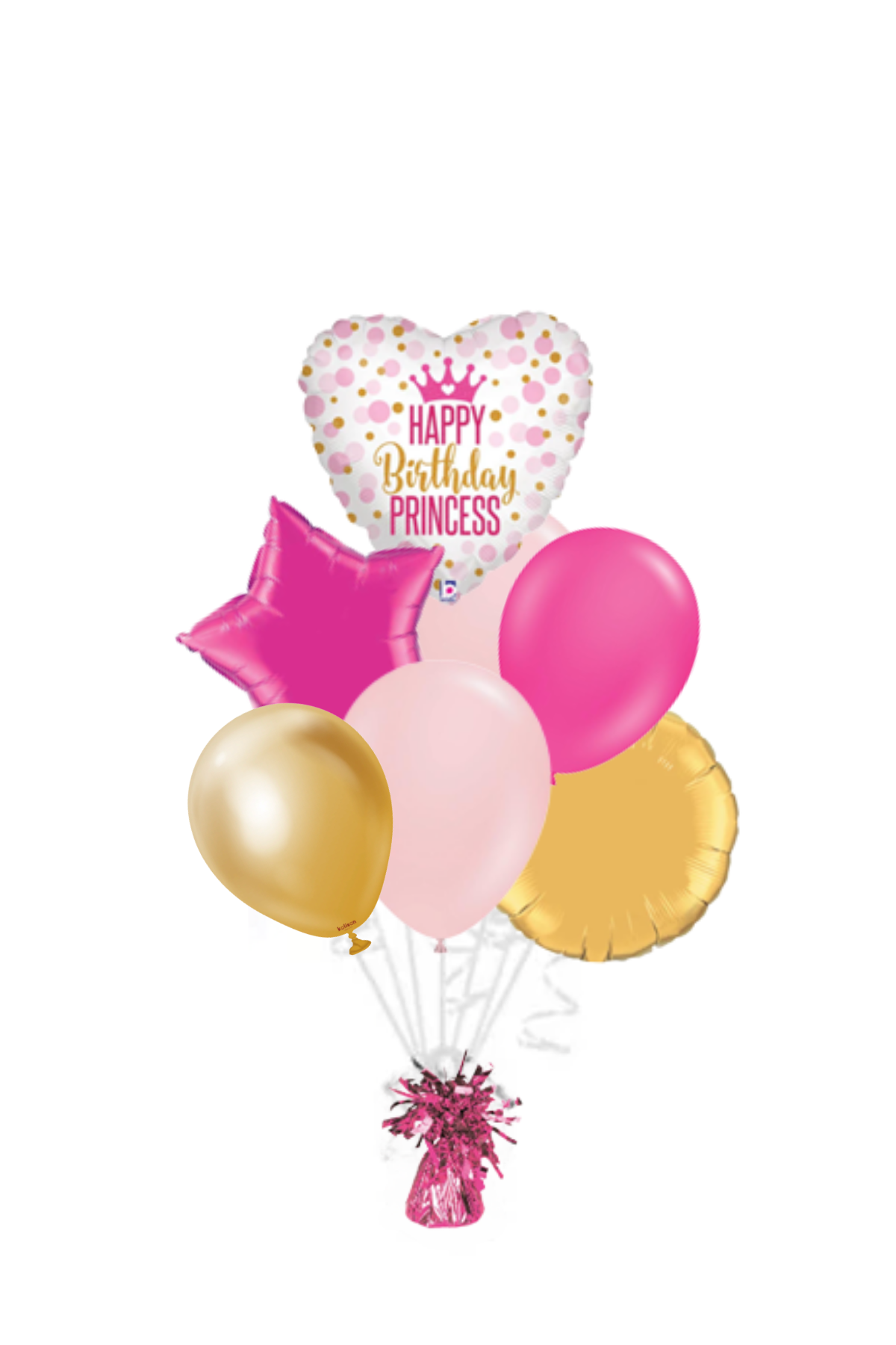 Happy Birthday Princess Balloon Bouquet