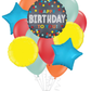 Satin Confetti Happy Birthday Balloon Bouquet