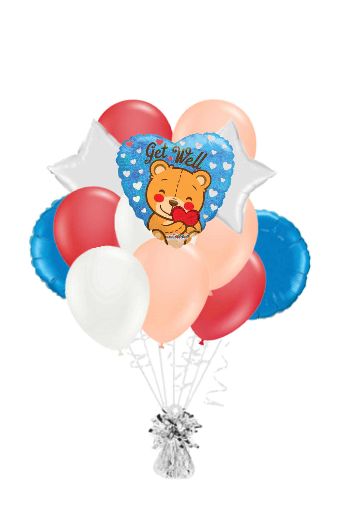Teddy Bear Get Well Soon Balloon Bouquet