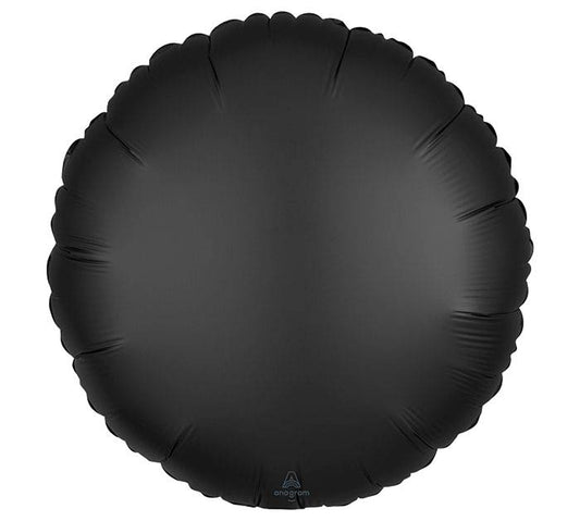 Satin Luxe Onyx Black Standard Foil Balloon