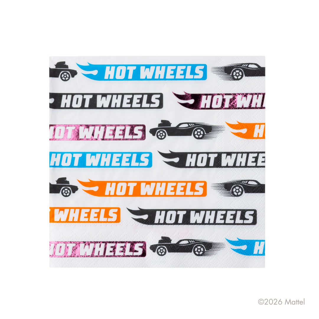 Hot Wheels X Bonjour Fete Multicolor Race Car Large Napkins
