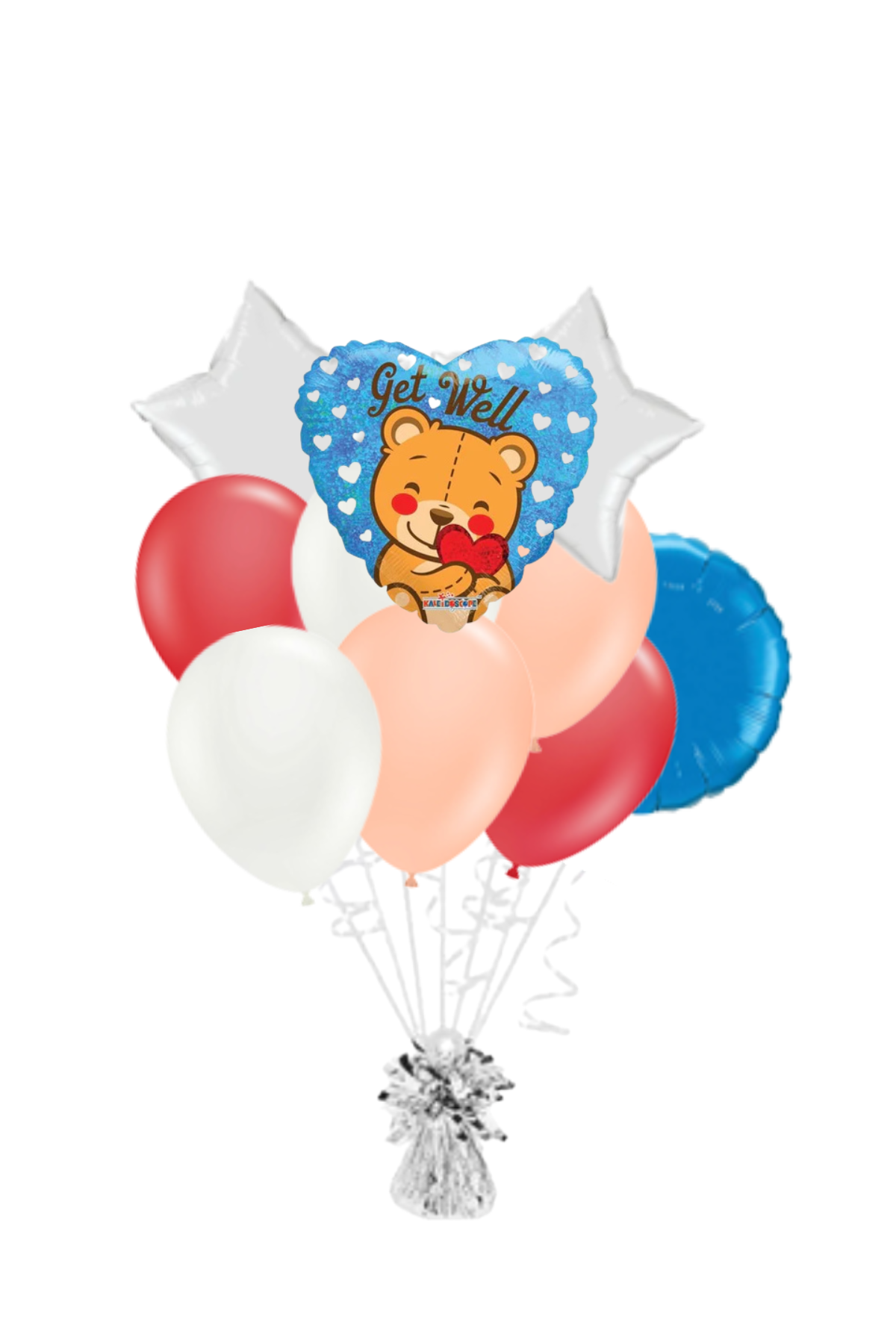 Teddy Bear Get Well Soon Balloon Bouquet