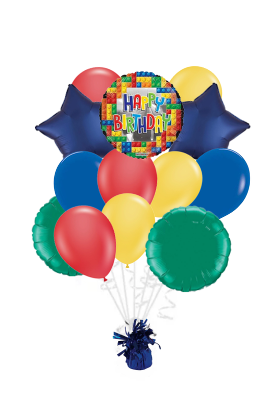 Lego Happy Birthday Balloon Bouquet