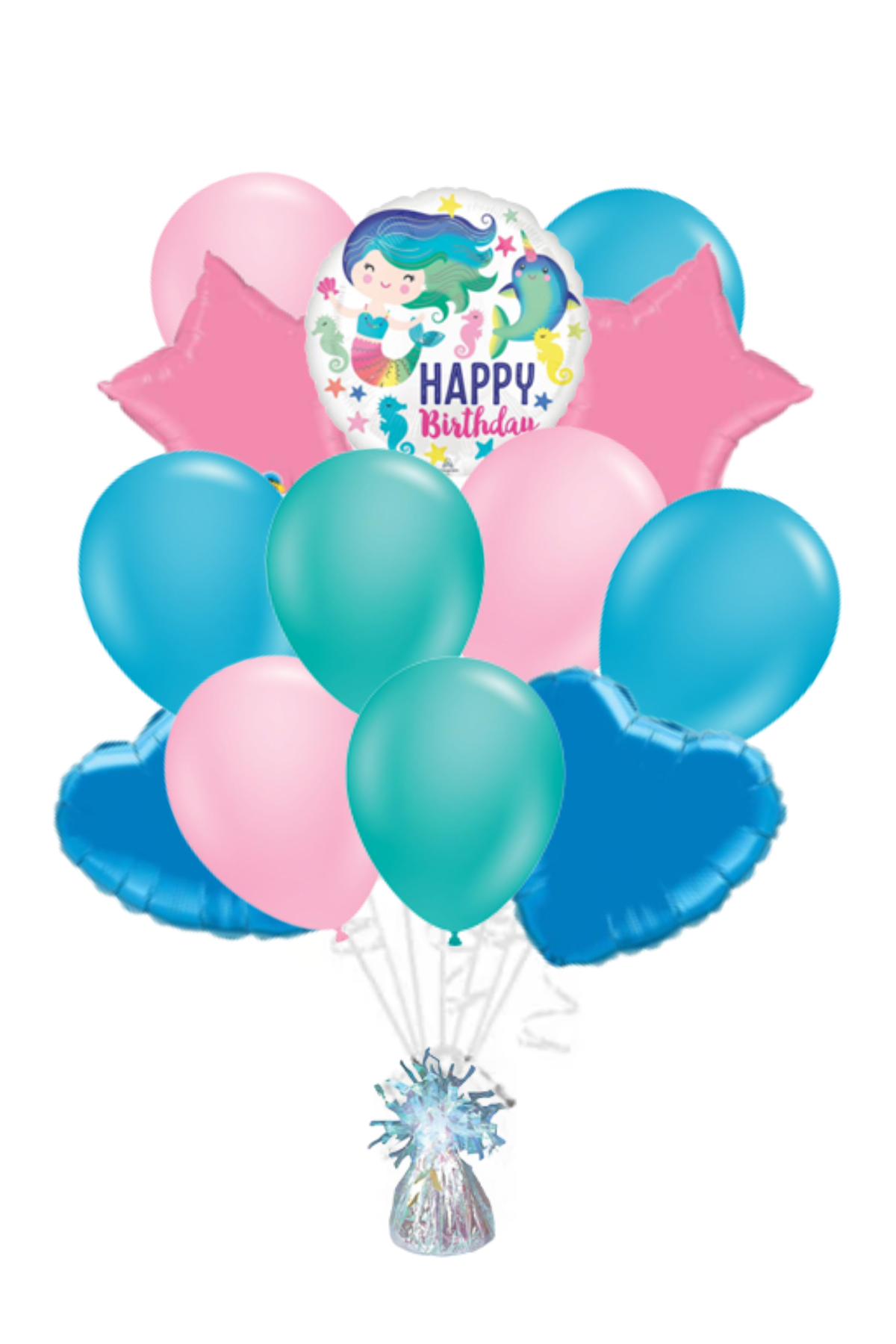 Mermaid Happy Birthday Balloon Bouquet