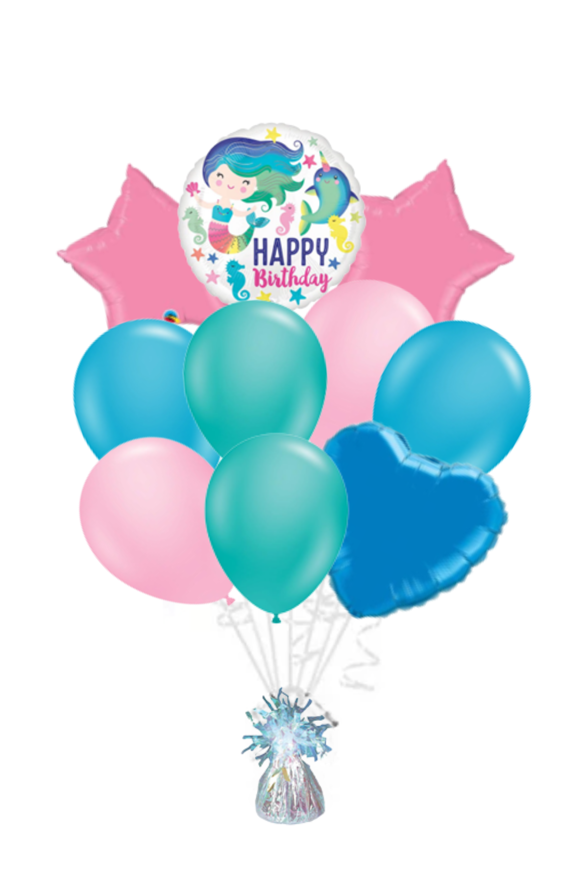 Mermaid Happy Birthday Balloon Bouquet