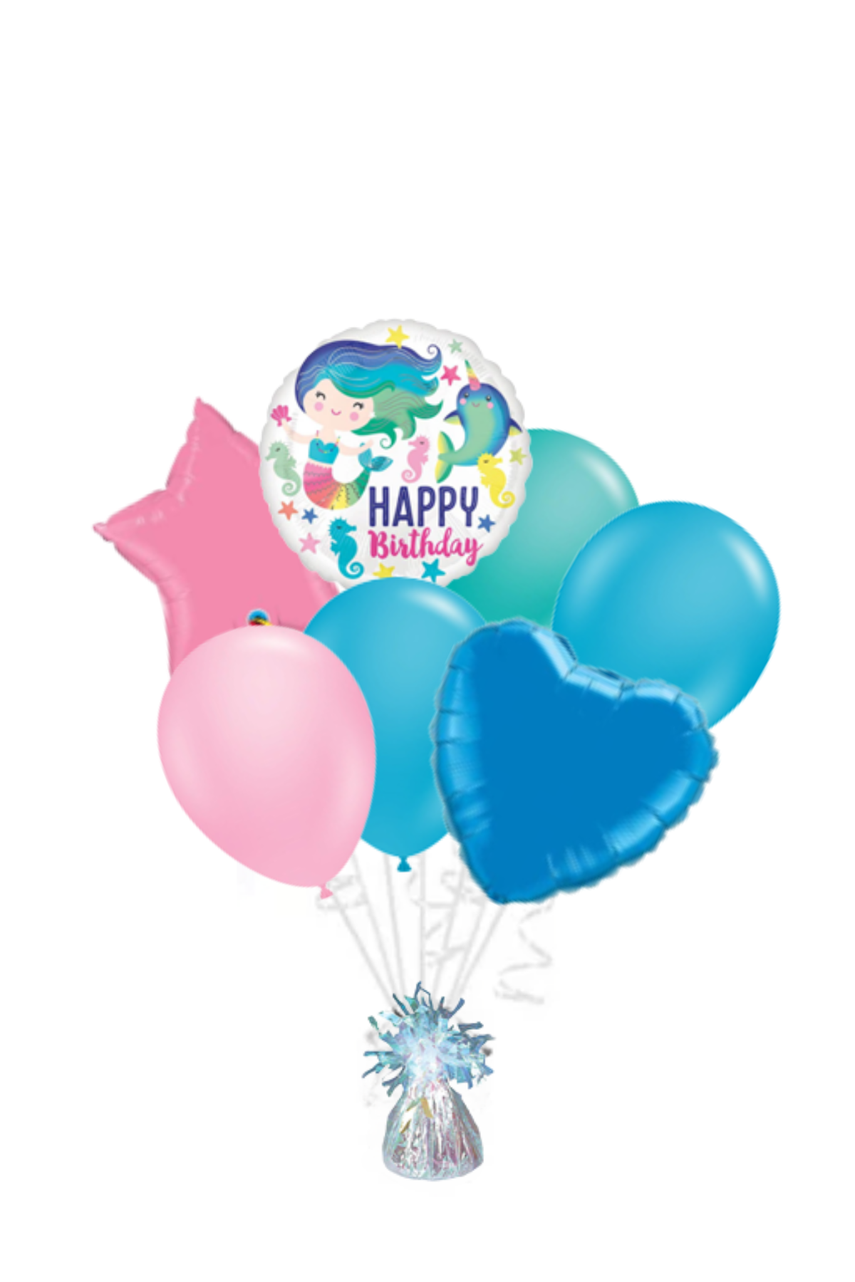 Mermaid Happy Birthday Balloon Bouquet