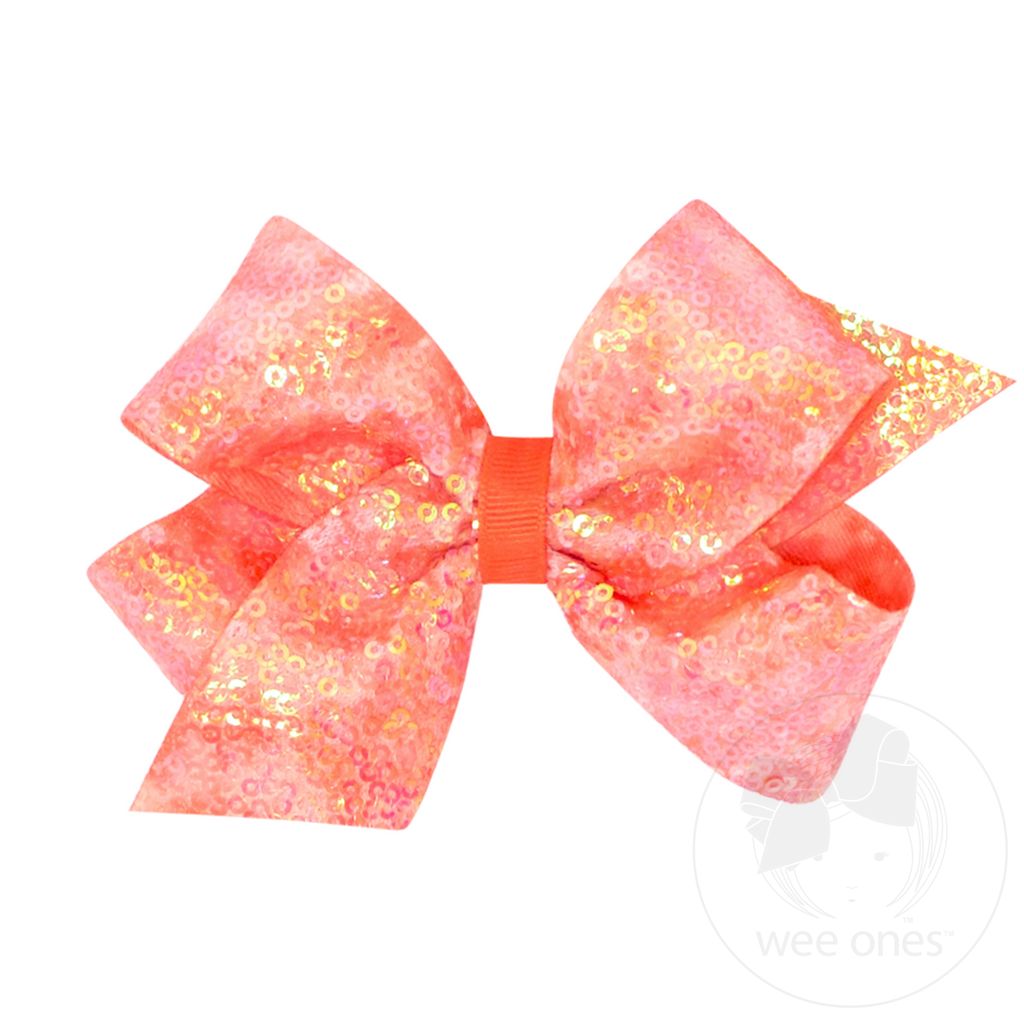 Tie Dye Ombre Sequined Bows