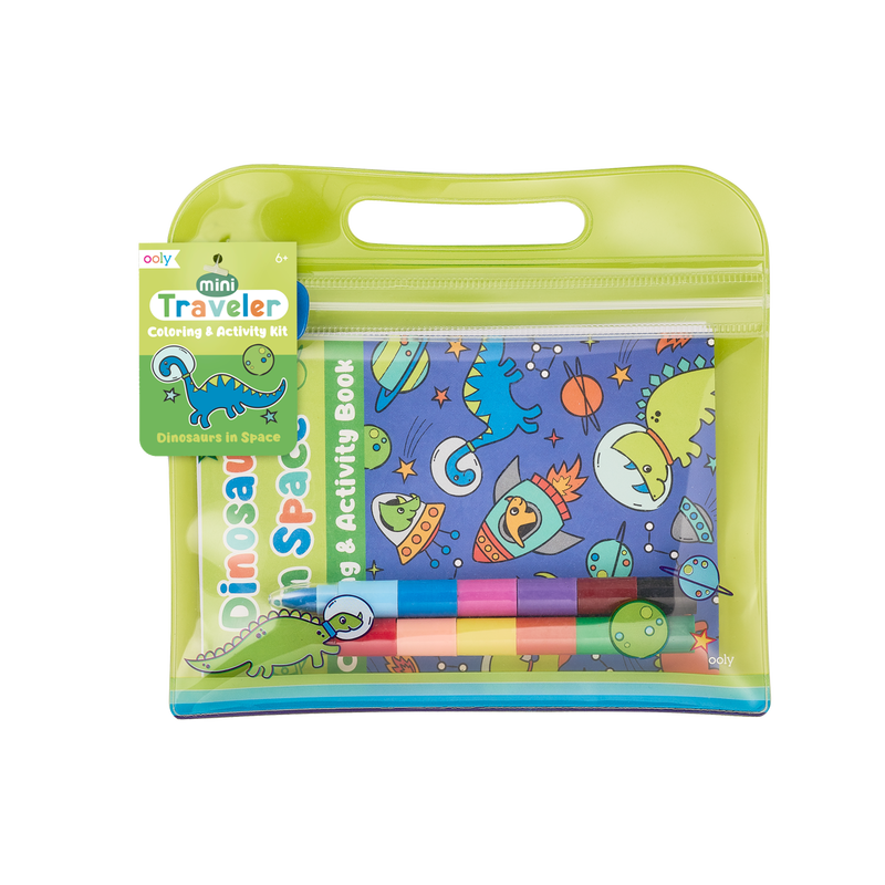 Mini Traveler Coloring and Activity Kit - Dinosaurs in Space