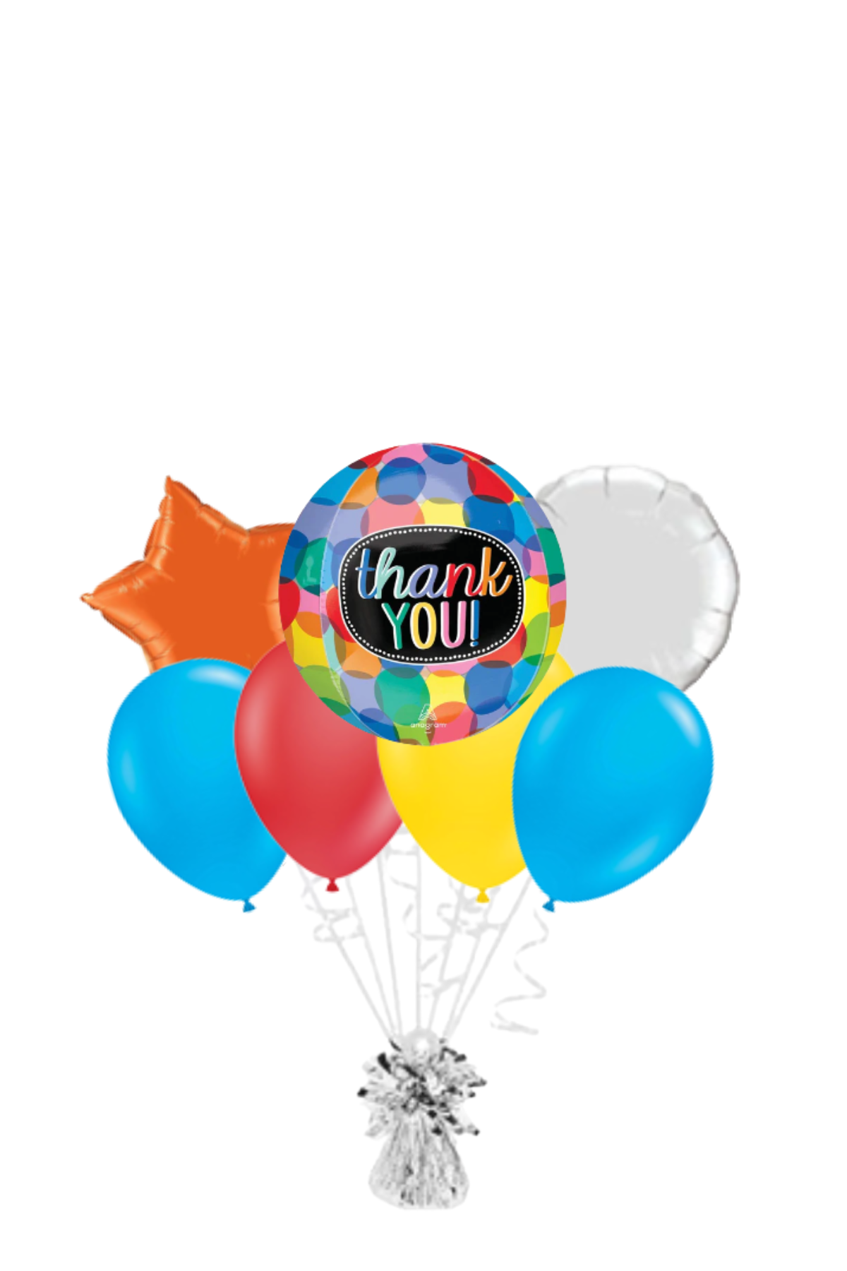 Colorful Orbz Thank You Balloon Bouquet