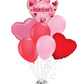Playful Hearts - Pink Valentine's Day Balloon Bouquet