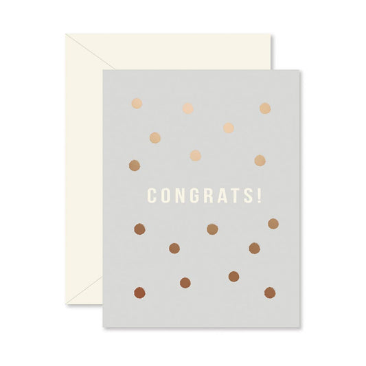 Congrats Copper Dots Greeting Card