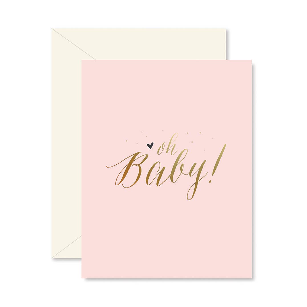 Pink Oh Baby! Greeting Card