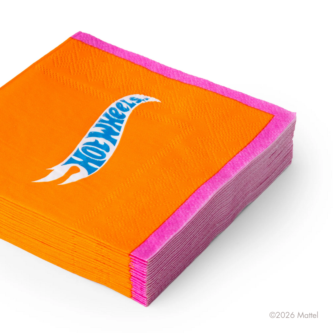 Hot Wheels X Bonjour Fete Orange Small Napkin