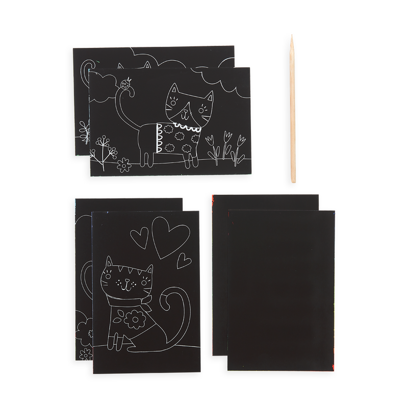 Cutie Cats Scratch and Scribble Mini Scratch Art Kit