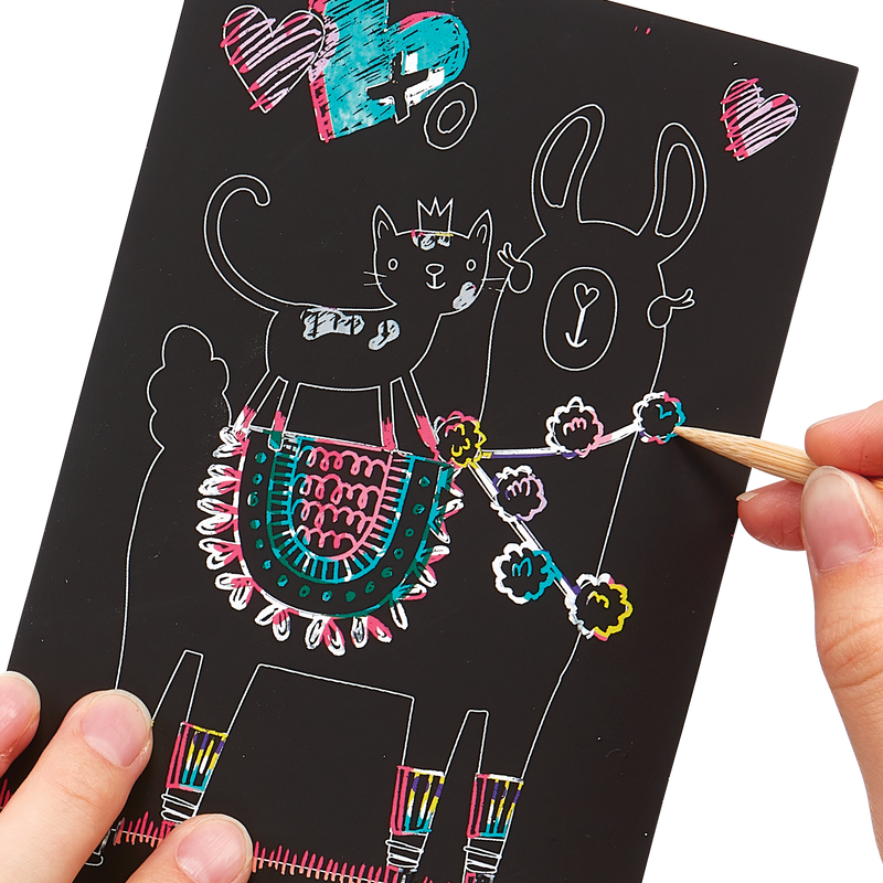 Funtastic Friends Scratch and Scribble Mini Scratch Art Kit