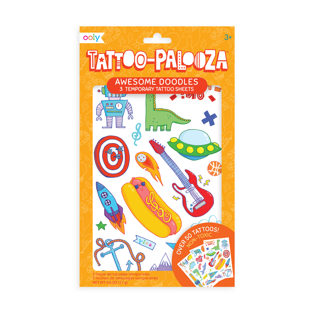 Tattoo-Palooza Temporary Tattoos - Awesome Doodles