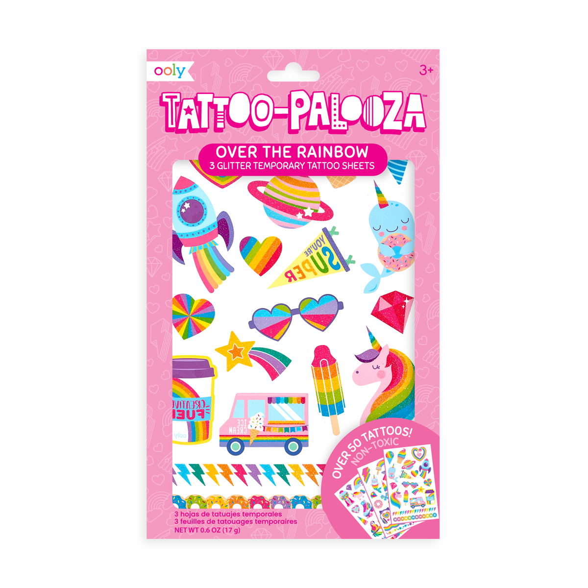 Tattoo-Palooza Temporary Tattoos - Over The Rainbow