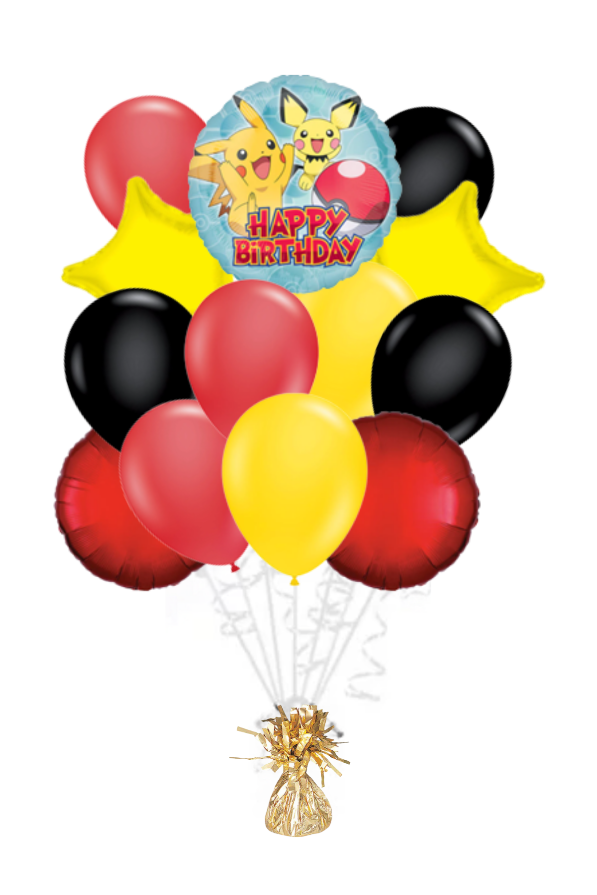 Pokemon Happy Birthday Balloon Bouquet