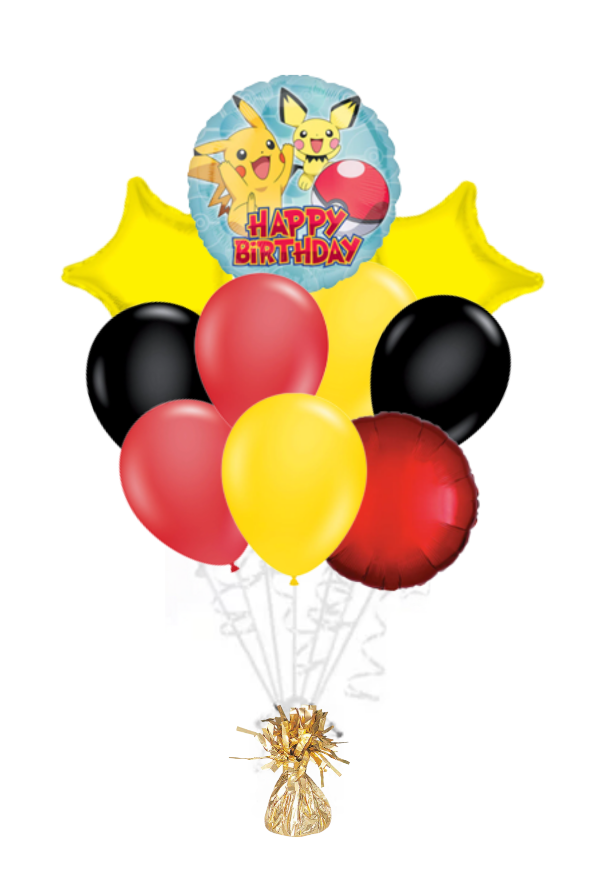 Pokemon Happy Birthday Balloon Bouquet