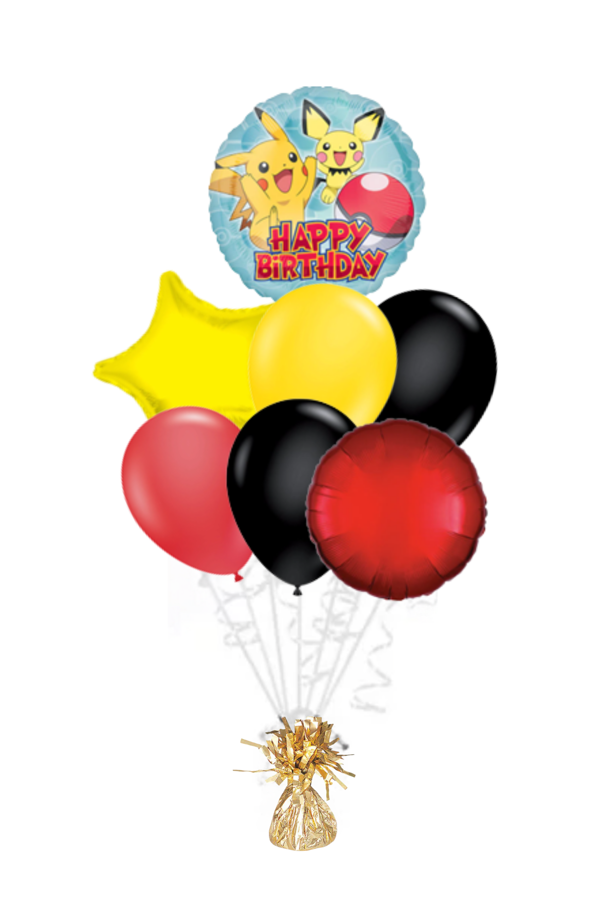 Pokemon Happy Birthday Balloon Bouquet