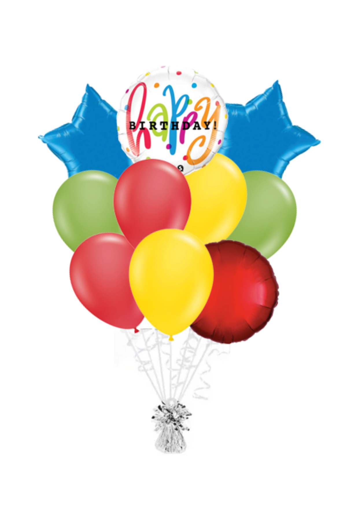 Polka Dot Happy Birthday Balloon Bouquet