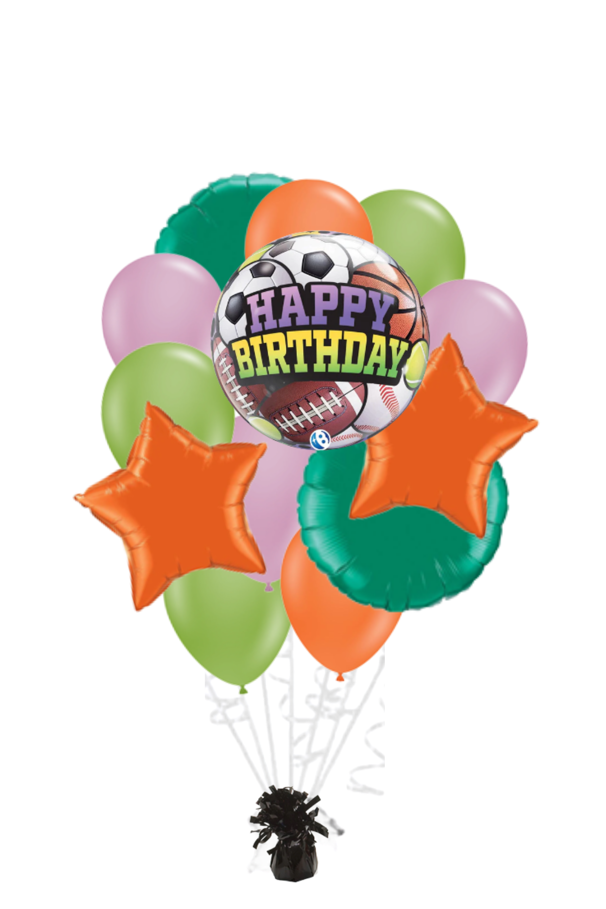 Birthday Sports Balls Bubble Happy Birthday Balloon Bouquet