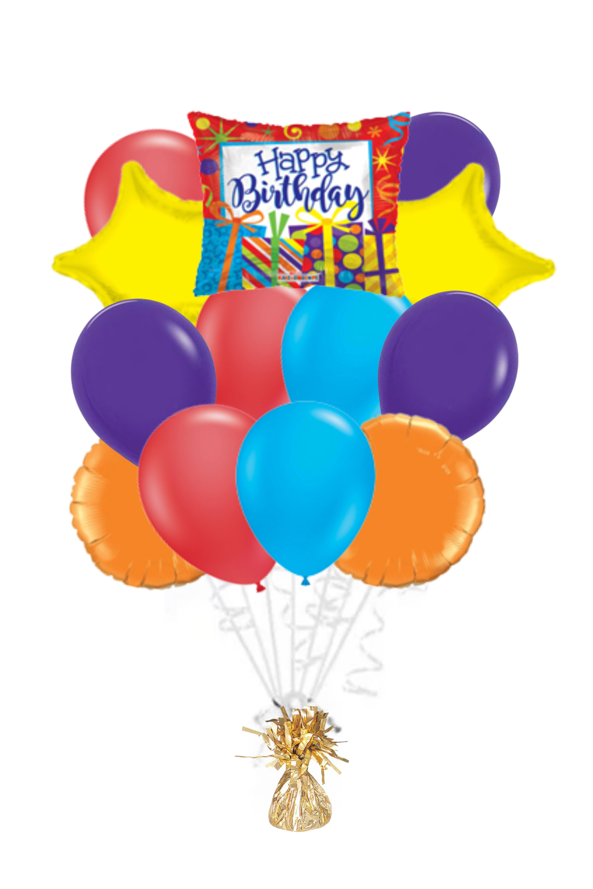 Present Happy Birthday Balloon Bouquet