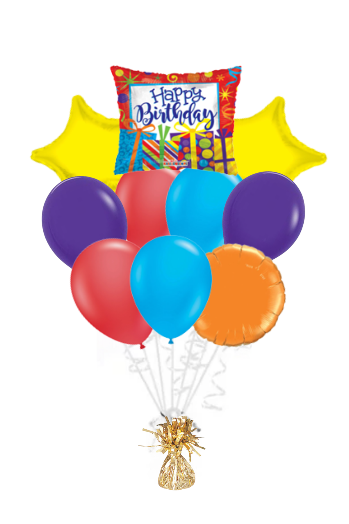 Present Happy Birthday Balloon Bouquet