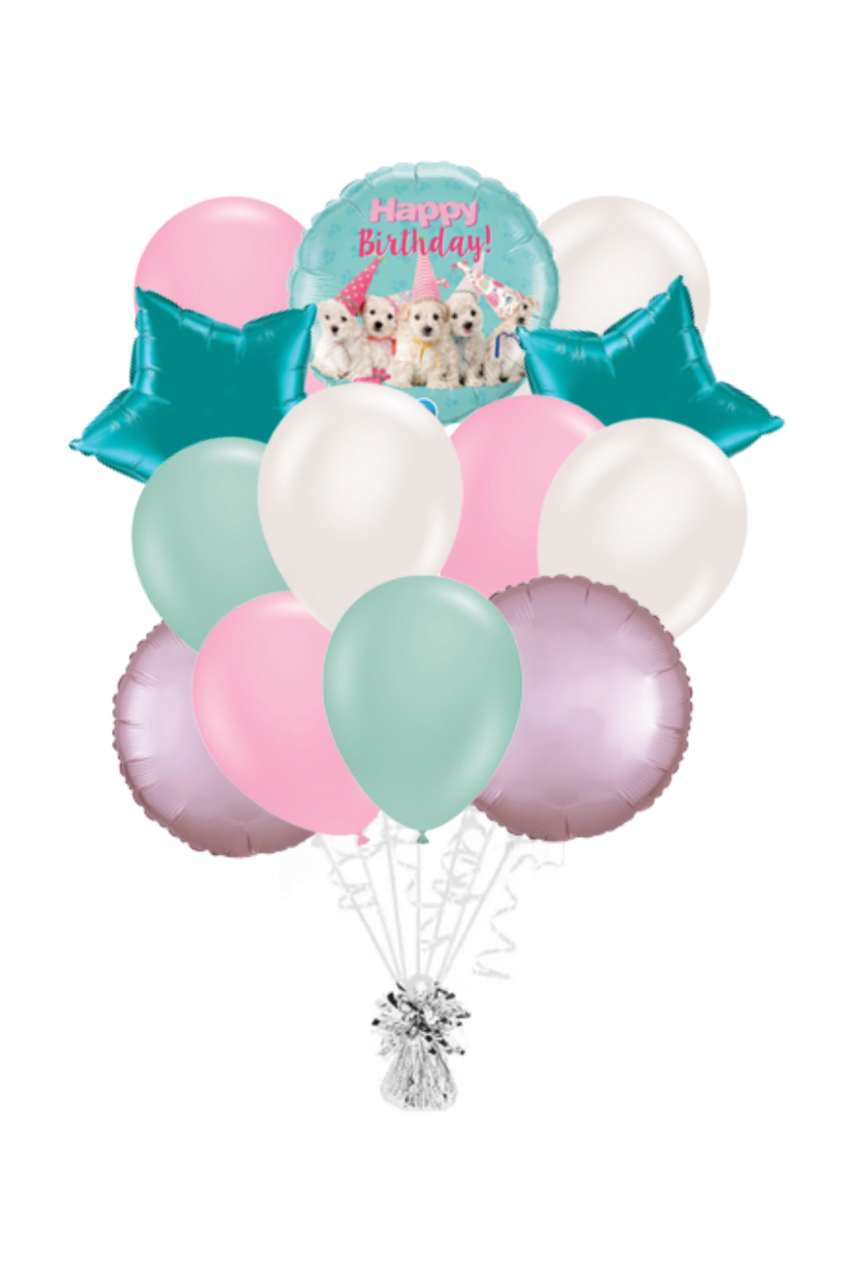 Puppies Happy Birthday Balloon Bouquet