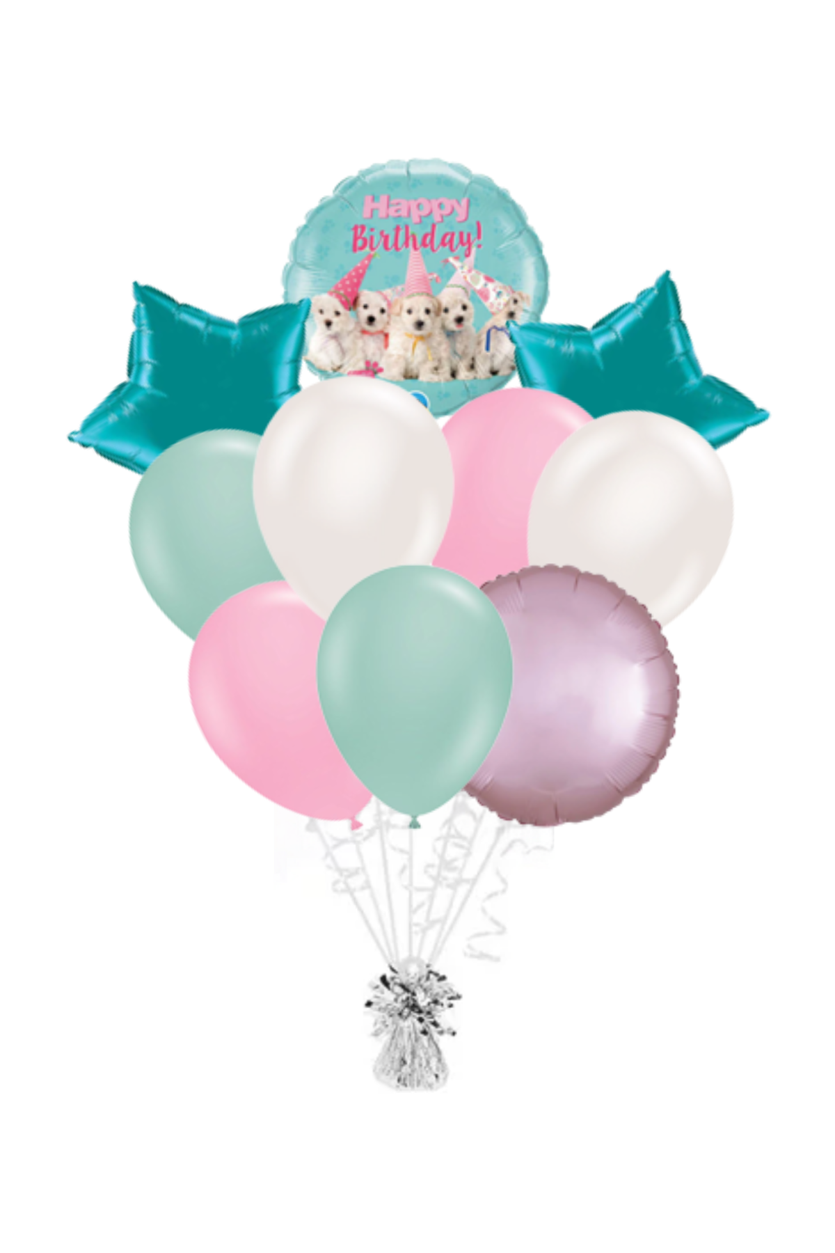 Puppies Happy Birthday Balloon Bouquet